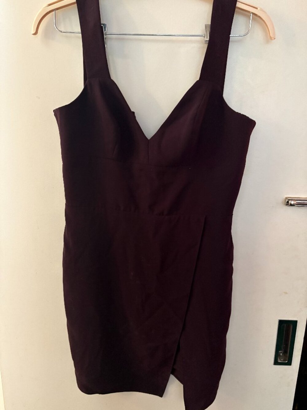 Amanda Uprichard Plum Mini Dress Smocked Sides Size M